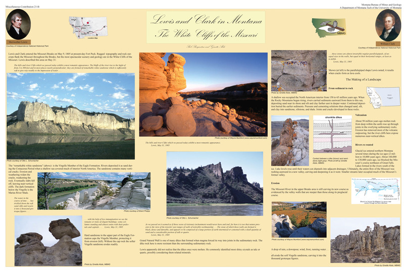 item thumbnail for Lewis and Clark in Montana - The White Cliffs of the Missouri - Poster