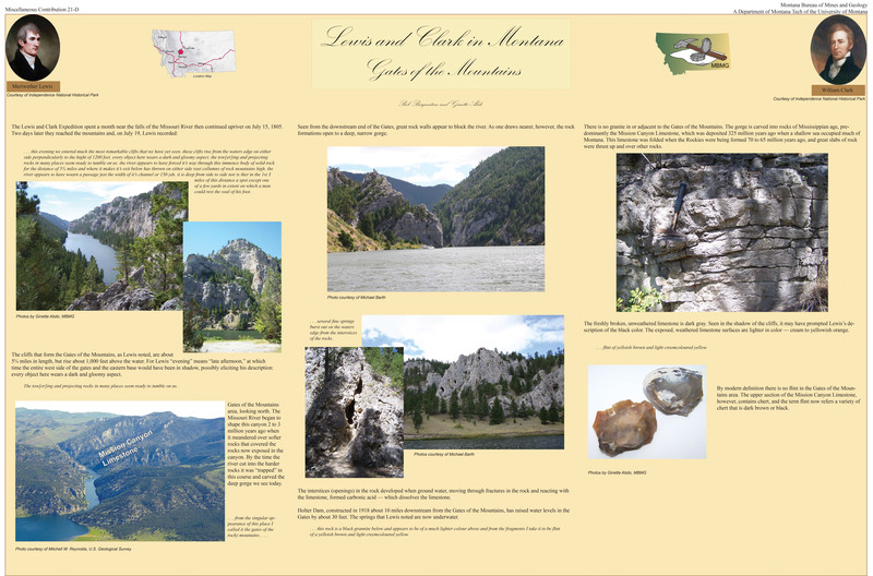 item thumbnail for Lewis and Clark in Montana - Gates of the Mountains - Poster